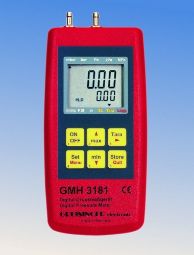 Digital-Feinmanometer für Über- / Unter- und Differenzdruck | GMH 3181-01