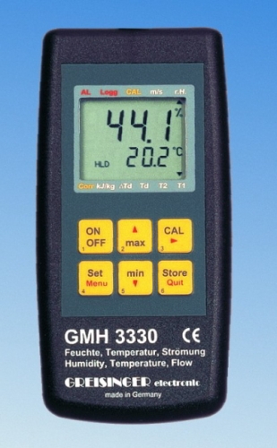 measuring device for humidity, temperature and flow rate | GMH 3331