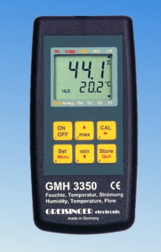 measuring device for humidity, temperature and flow rate | GMH 3351