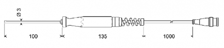 Pt1000 surface probe for solid surfaces | GOF 175-BNC