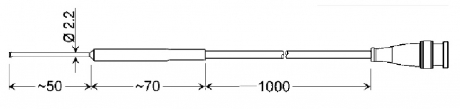 Pt1000 surface probe for solid surfaces | GOF 175 MINI-BNC