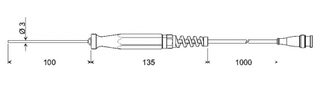 Pt1000 immersion probe for liquids/gases | GTF 175