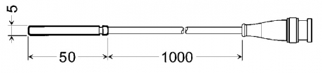 Pt1000 air/tube mounting probe | GTF 2000-BNC