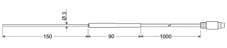 Pt100 immersion probe for liquids/gases | GTF 35