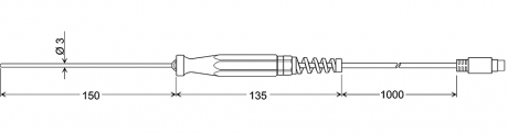 Pt100 immersion probe for liquids/gases | GTF 401