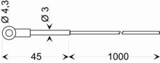 cable lug probe (type K) | GKF 250